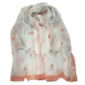 MCM Silk Logo Moonlight Jade Summer Scarf Summer Shawl
